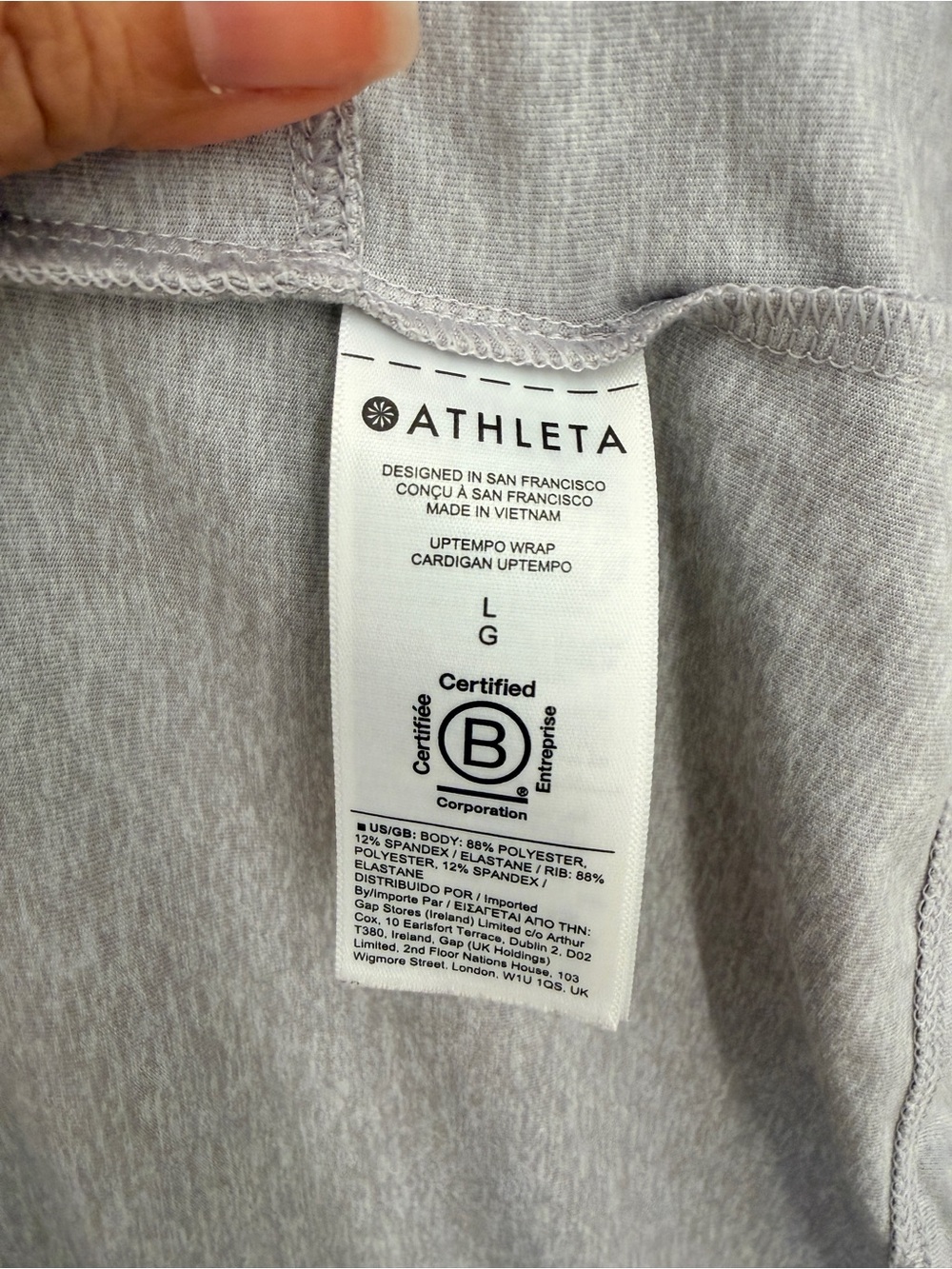 Athleta Light Gray Hooded Lounge Cardigan - Picture 7 of 10